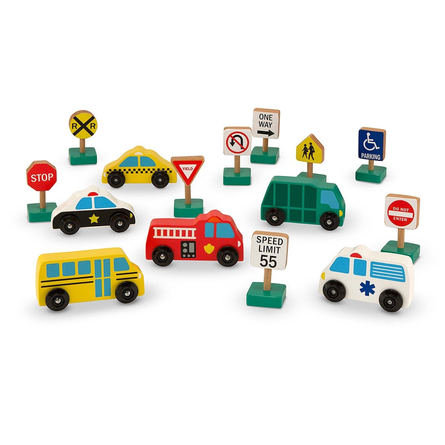 Wooden Vehicles & Traffic Signs - Loomini