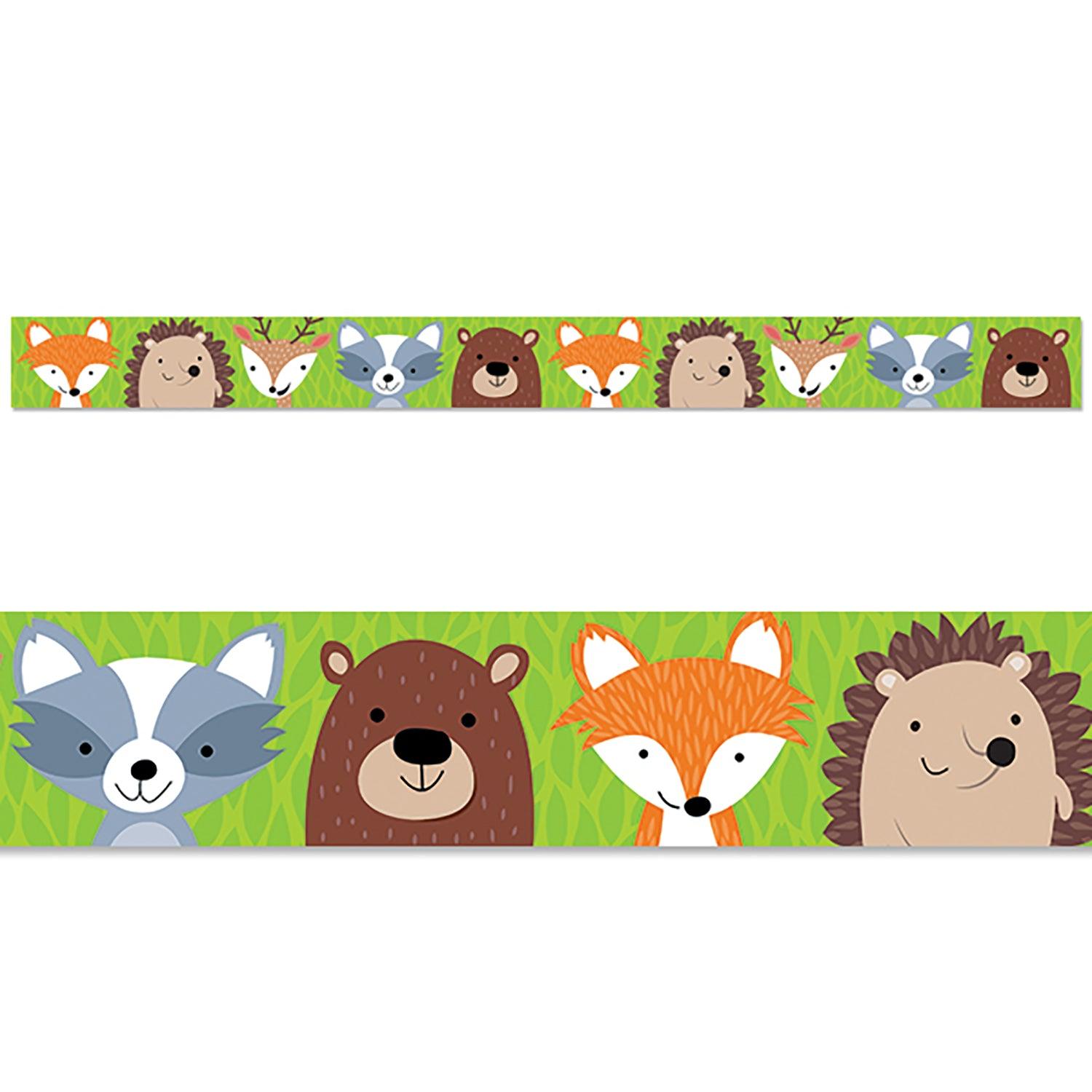 Woodland Animals EZ Border, 48 Feet Per Pack, 3 Packs - Loomini