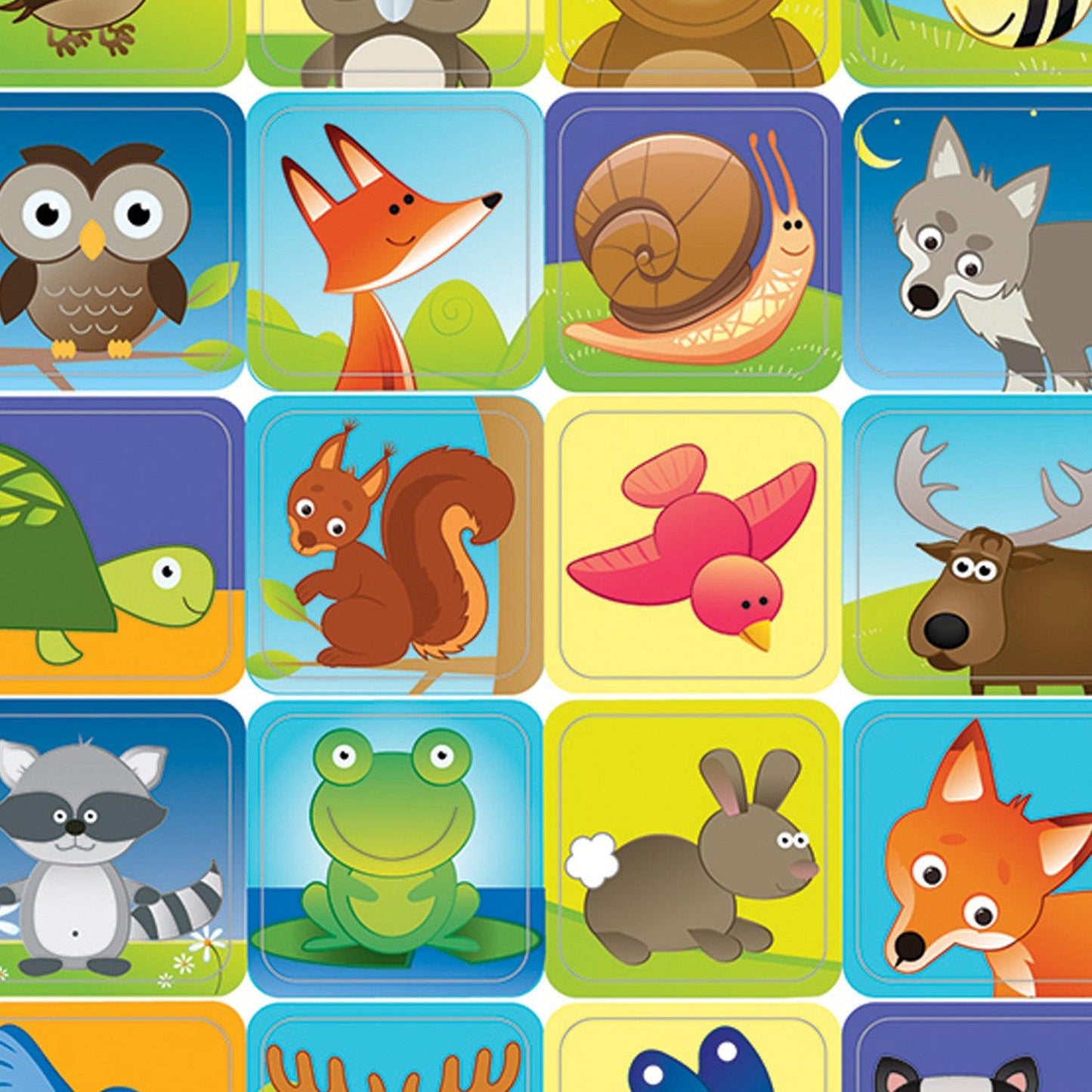 Woodland Creatures Theme Stickers, 120 Per Pack, 12 Packs - Loomini