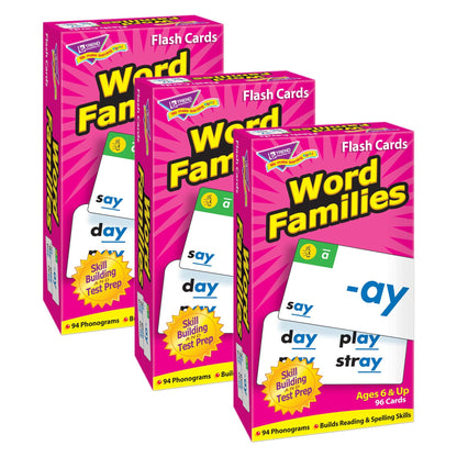 Word Families Skill Drill Flash Cards, 3 Packs - Loomini