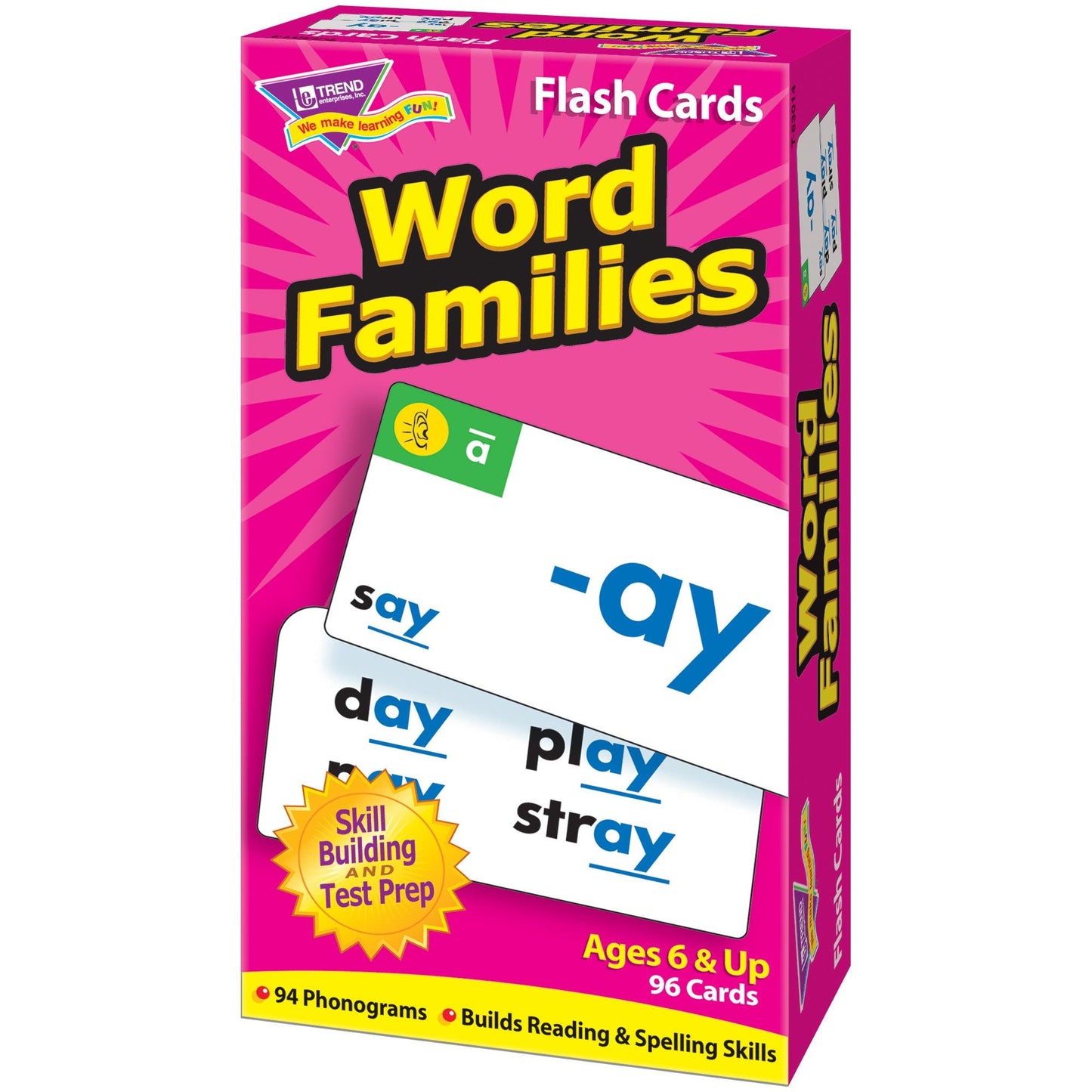 Word Families Skill Drill Flash Cards, 3 Packs - Loomini