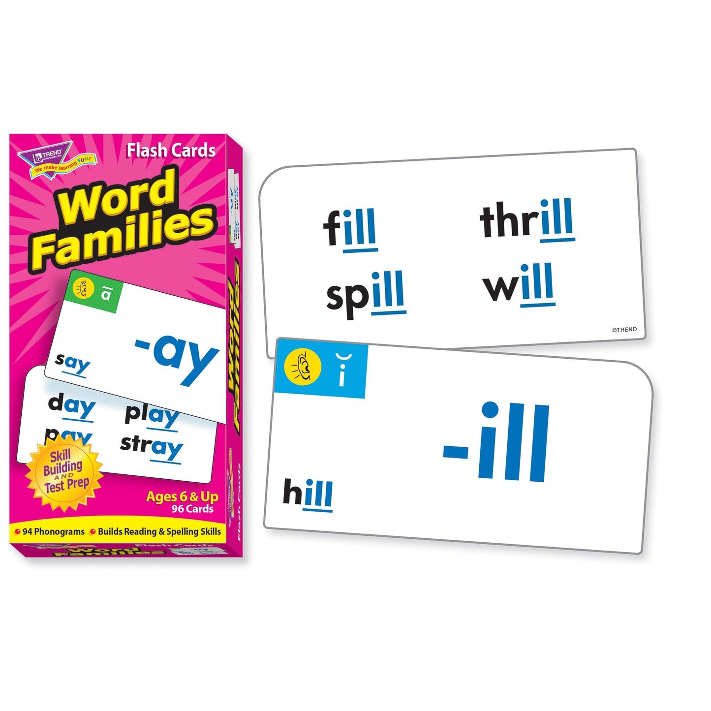 Word Families Skill Drill Flash Cards, 3 Packs - Loomini