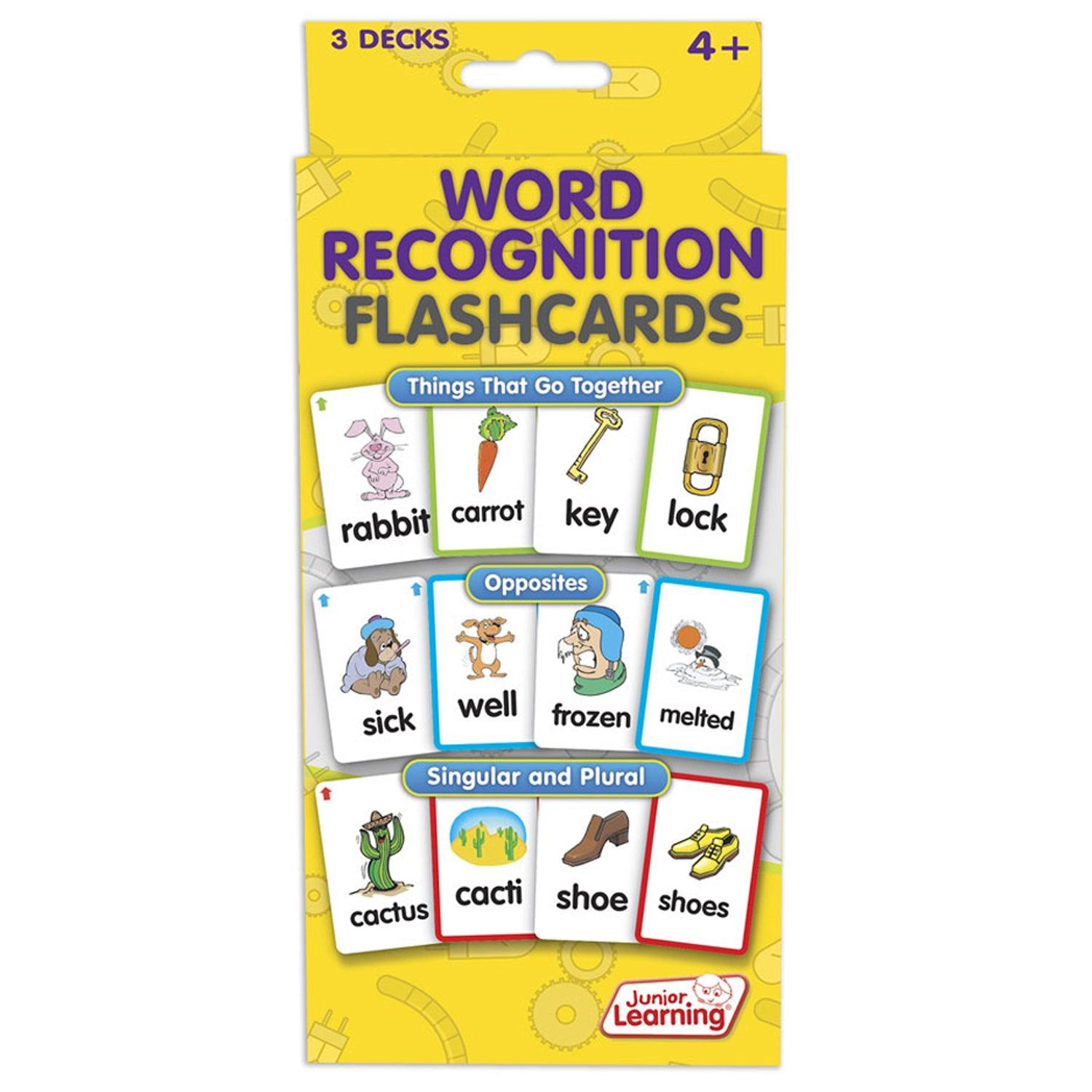 Word Recognition Flashcards, 3 Sets Per Pack, 3 Packs - Loomini