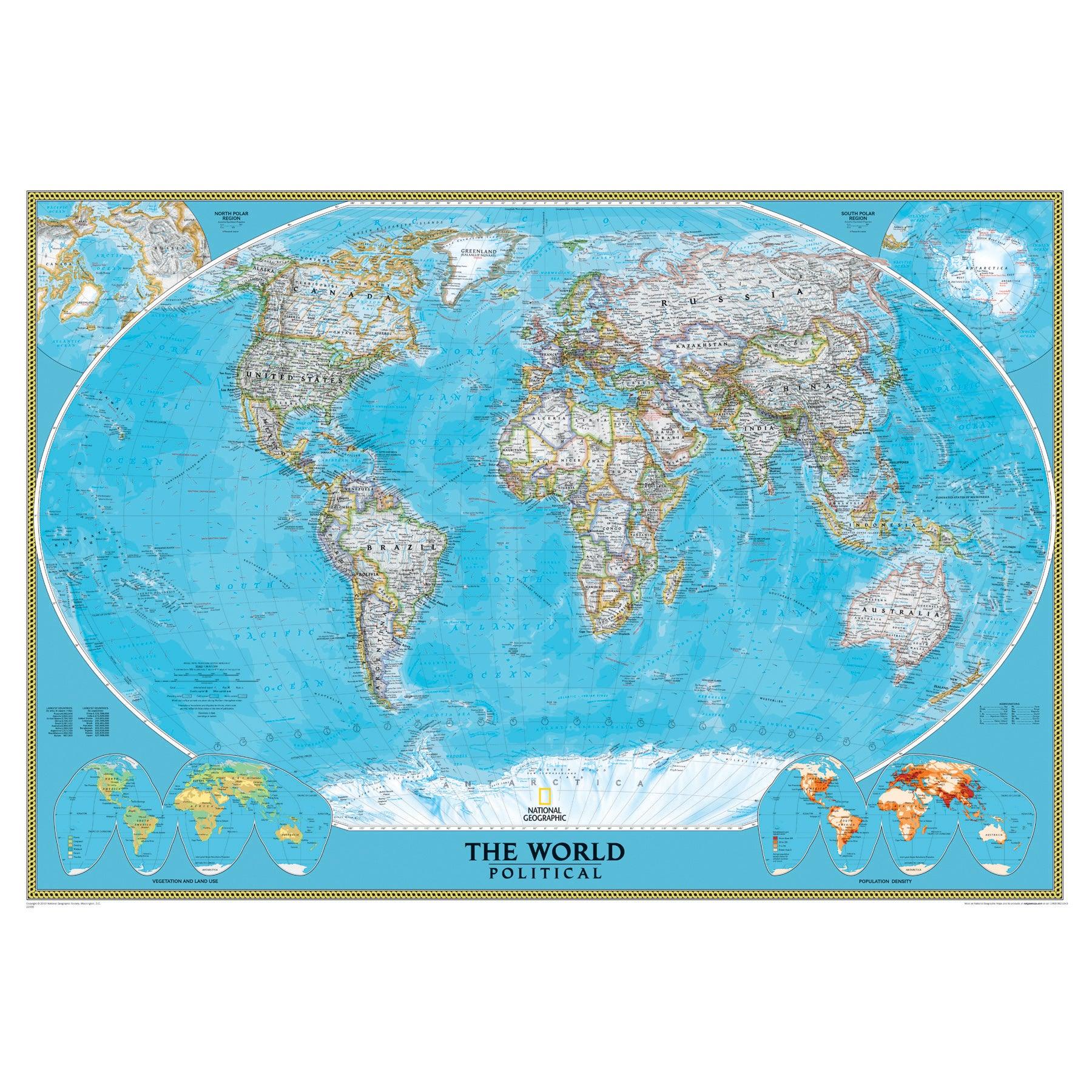 World Classic Wall Map, Mural - Loomini