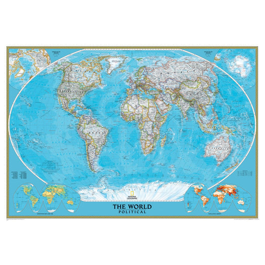 World Classic Wall Map, Mural - Loomini