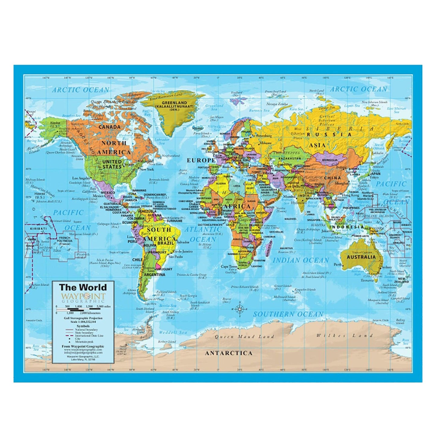 World/USA Laminated Notebook Maps, 32 Count - Loomini