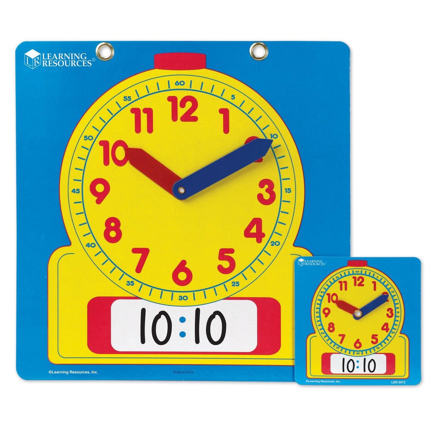 Write & Wipe Clocks Classroom Set, 1 Demonstration Clock, 24 Student Clocks - Loomini