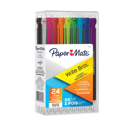 Write Bros® Mechanical Pencil, 0.7mm, Assorted, 24 Per Pack, 3 Packs - Loomini