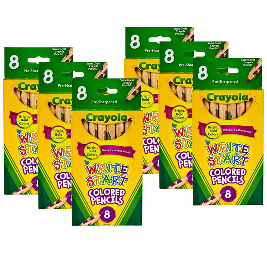 Write Start® Colored Pencils, 8 Per Box, 6 Boxes - Loomini