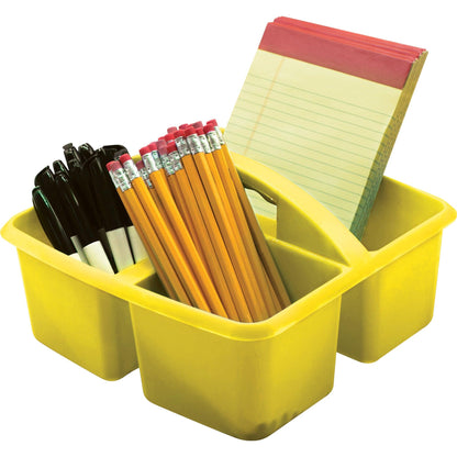 Yellow Plastic Storage Caddy, Pack of 6 - Loomini