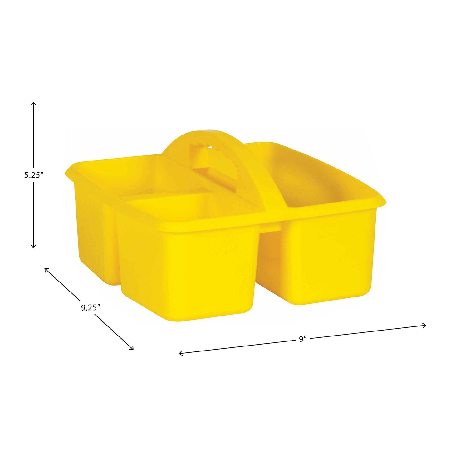 Yellow Plastic Storage Caddy, Pack of 6 - Loomini