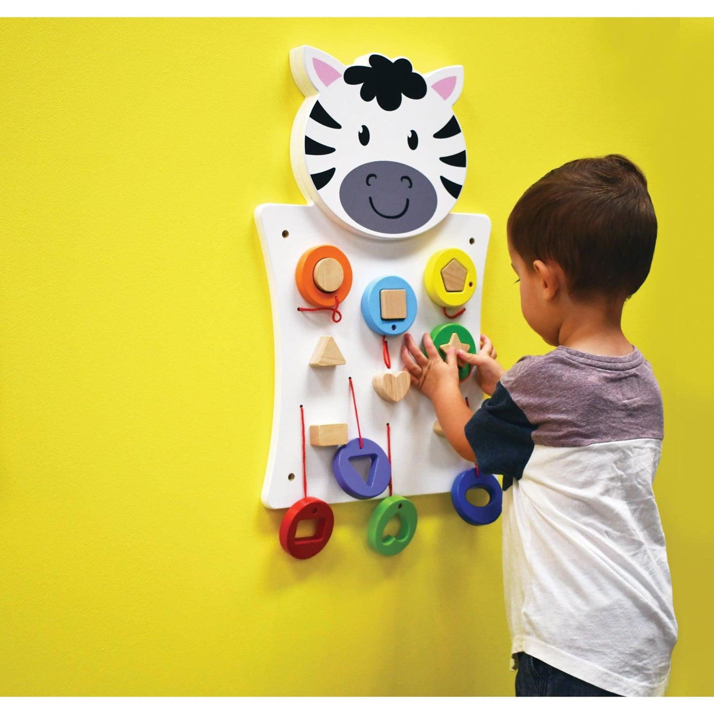 Zebra Activity Wall Panel - Toddler Activity Center - Loomini