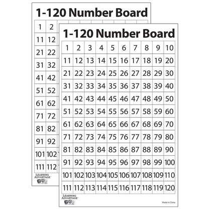 1-120 Number Dry Erase Boards, 10 Per Set, 2 Sets - Loomini