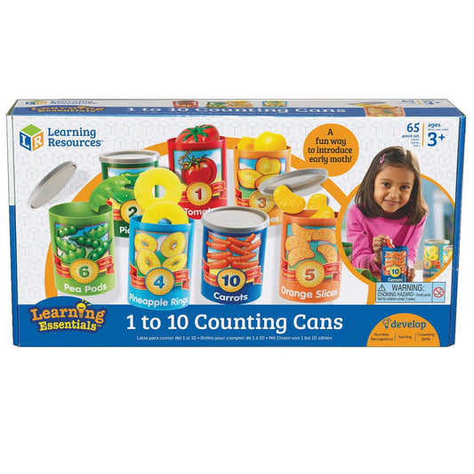 1 to 10 Counting Cans - Loomini