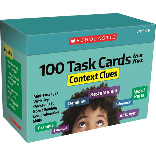 100 Task Cards in a Box: Context Clues - Loomini