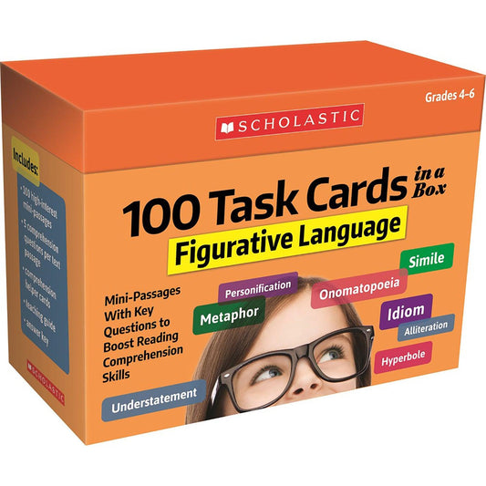 100 Task Cards in a Box: Figurative Language - Loomini