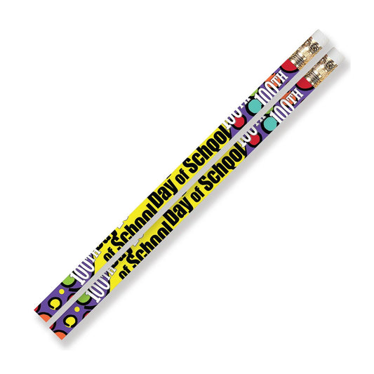100th Day Of School Motivational Pencils, Pack of 144 - Loomini
