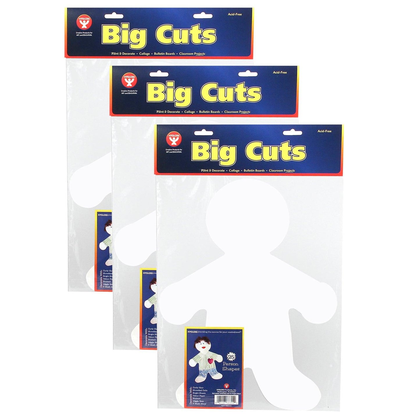 16" Me Kid Big Cut-Outs Paper Shape, 25 Per Pack, 3 Packs - Loomini