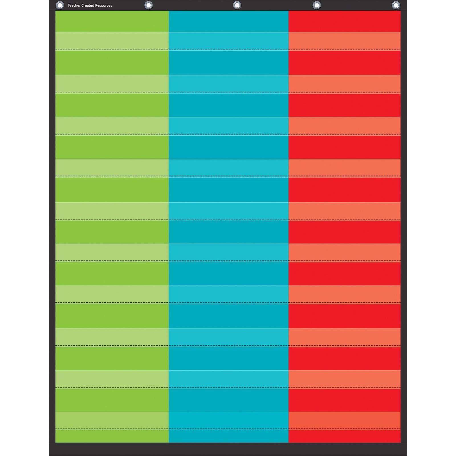 3 Column Pocket Chart, 34" x 44" - Loomini