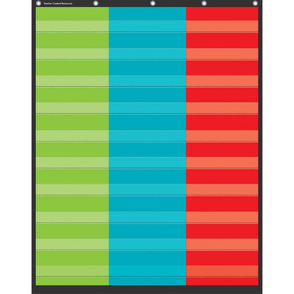 3 Column Pocket Chart, 34" x 44" - Loomini