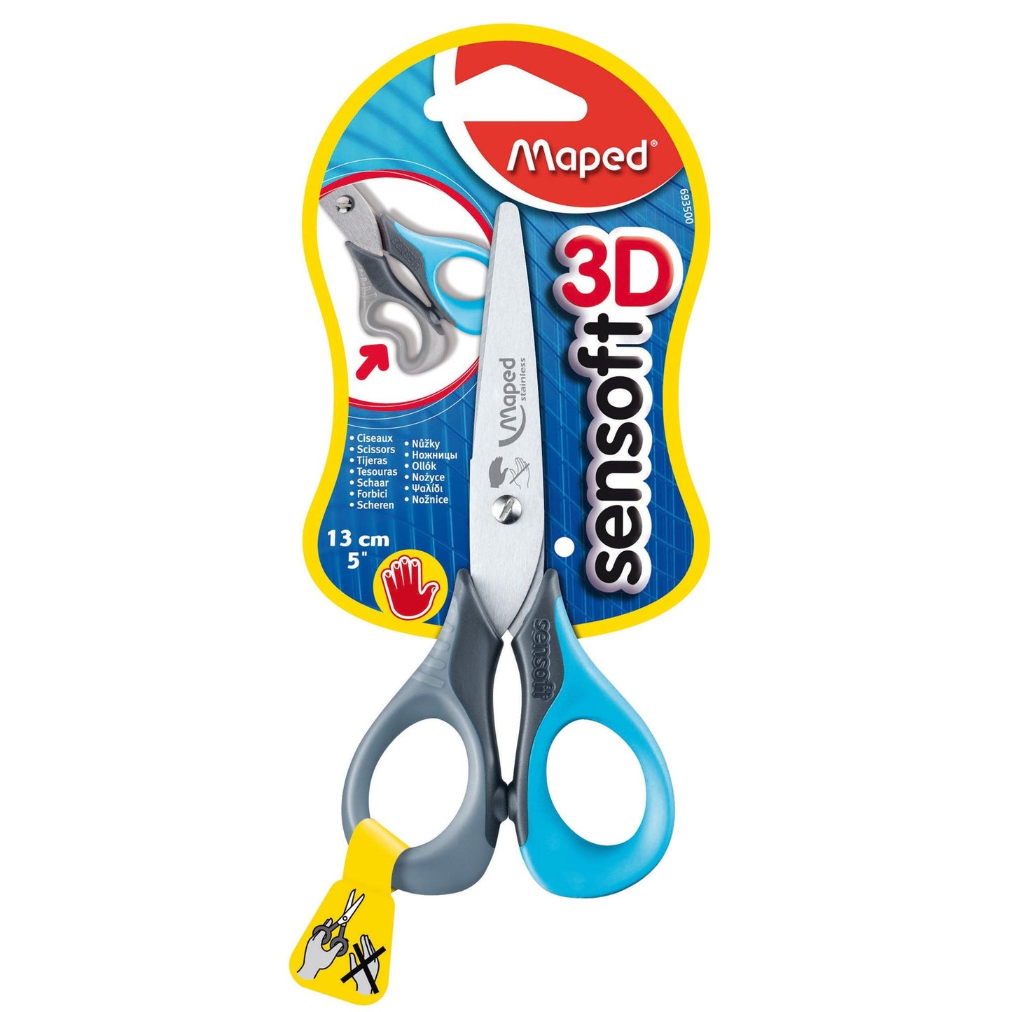 5" Sensoft Scissors with Flexible Handles - Lefty, Pack of 12 - Loomini