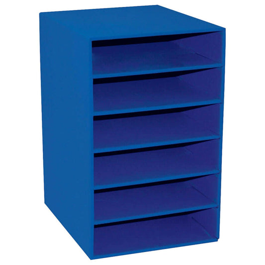 6-Shelf Organizer, Blue, 17-3/4"H x 12"W x 13-1/2"D, 1 Organizer - Loomini