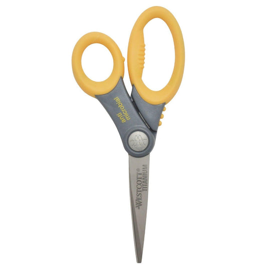 8" Titanium Bonded Scissors with Anti-Microbial Handles - Loomini