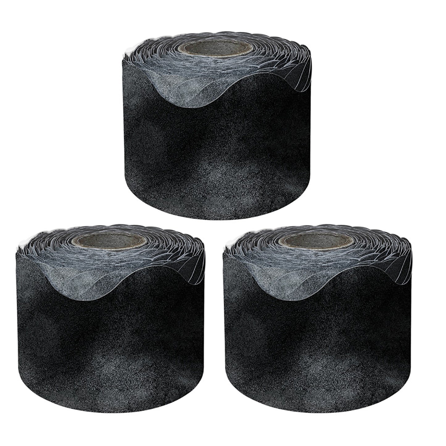 Chalkboard Rolled Scalloped Borders, 65 Feet Per Roll, Pack of 3