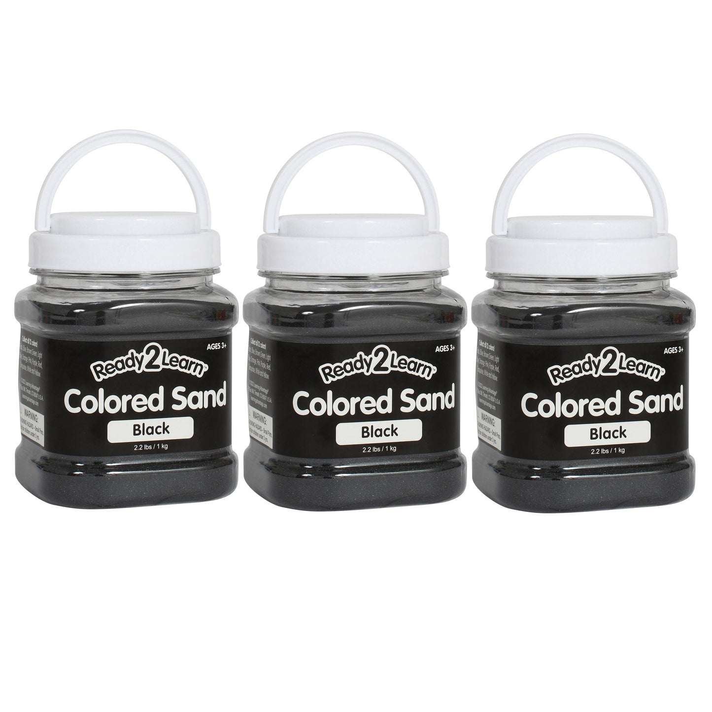 Colored Sand - Black - 2.2 lb. Jar - Pack of 3