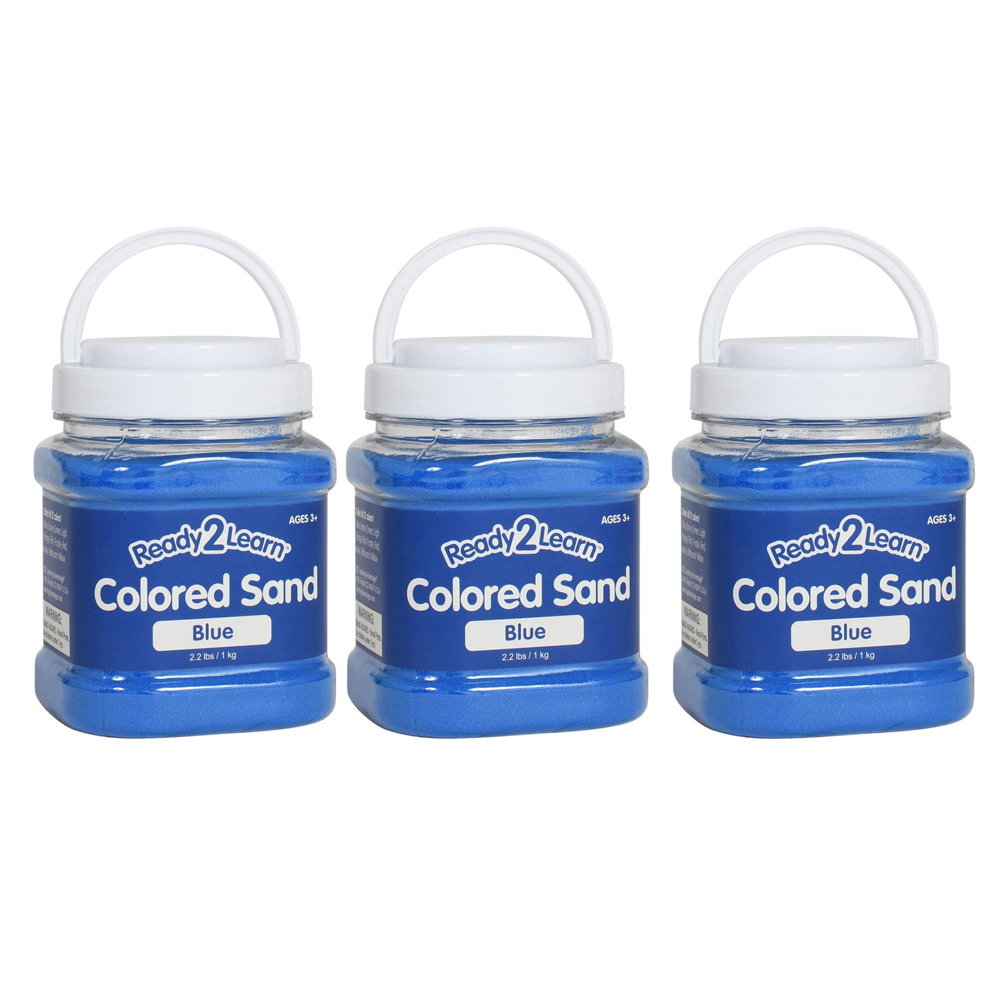 Colored Sand - Blue - 2.2 lb. Jar - Pack of 3