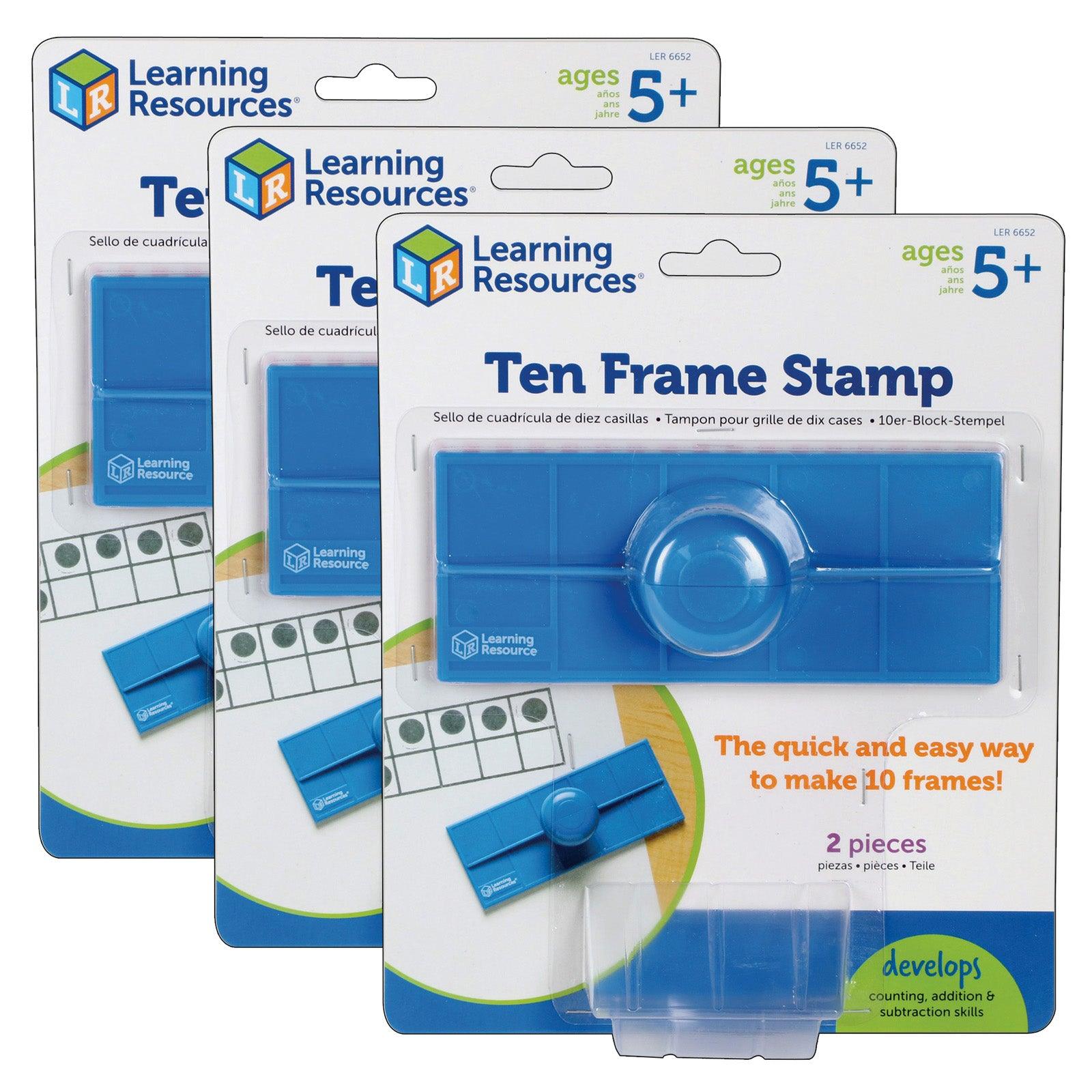 Ten Frame Stamp, Pack of 3 - Loomini