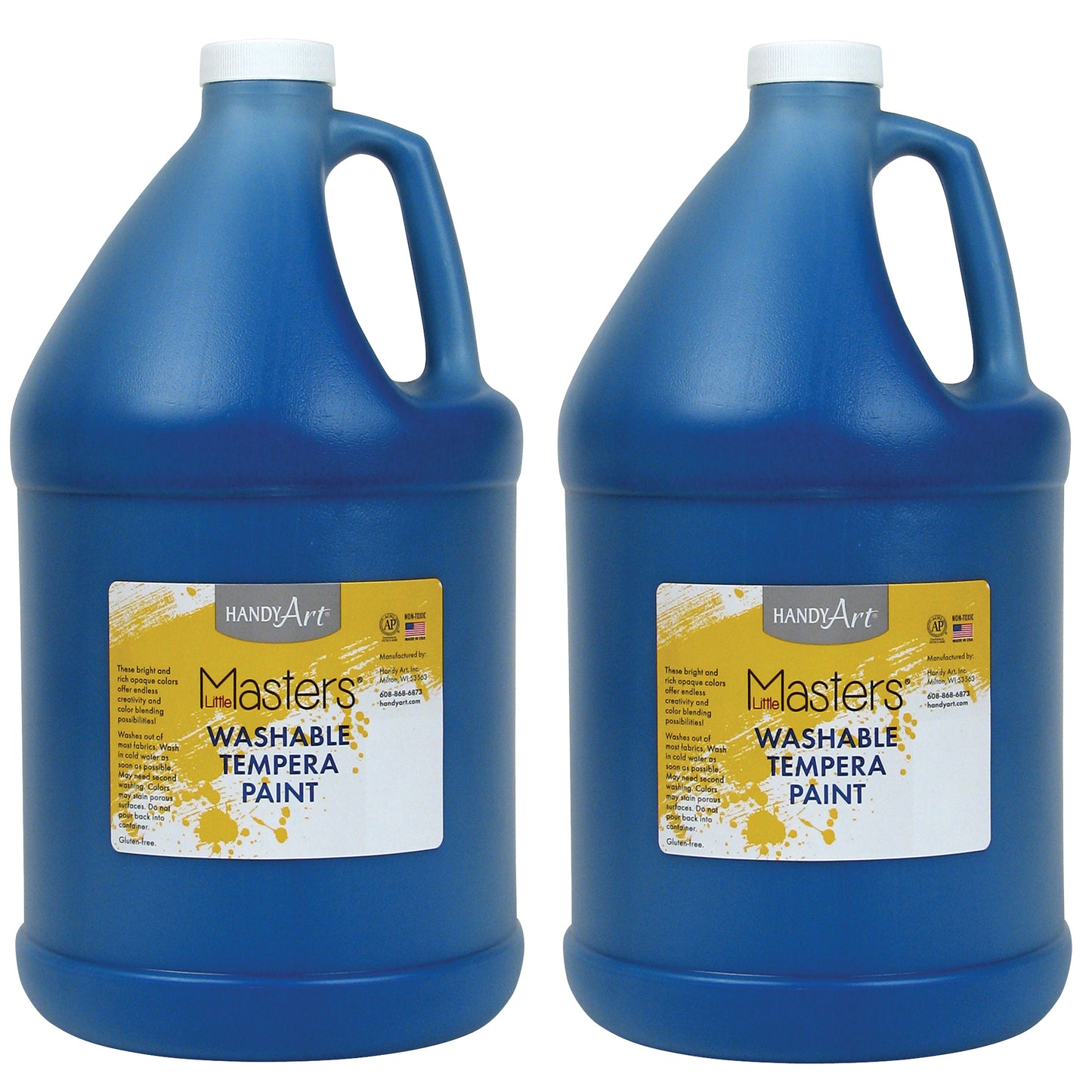 Little Masters® Washable Tempera Paint, Blue, Gallon, Pack of 2