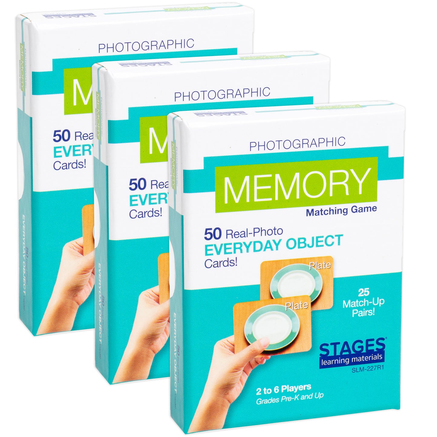 3 Pack - Everyday Objects Memory Matching Games