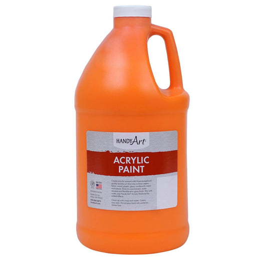 Acrylic Paint Half Gallon, Chrome Orange - Loomini