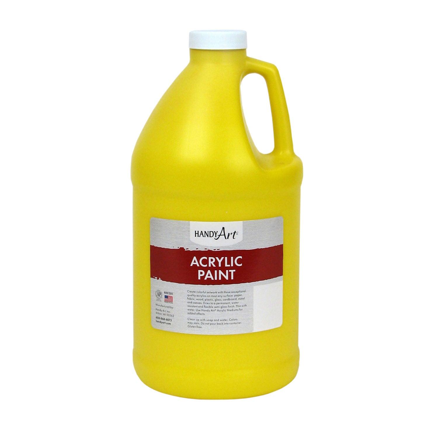 Acrylic Paint Half Gallon, Chrome Yellow - Loomini