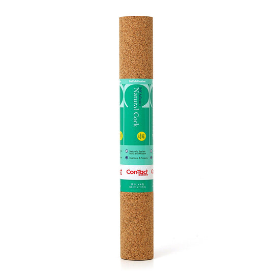 Adhesive Roll, Cork, 18" x 4' - Loomini