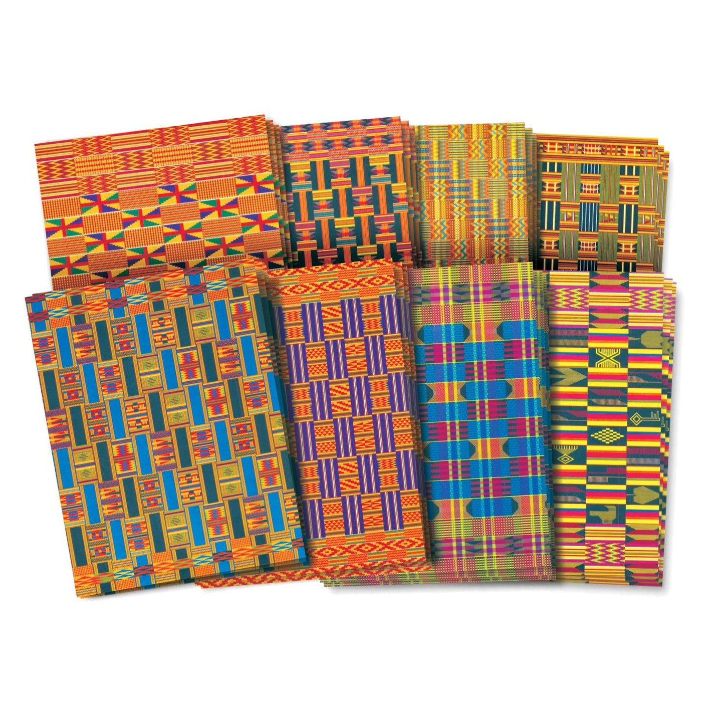 African Textile Paper, 8-1/2" x 11", 32 Sheets Per Pack, 3 Packs - Loomini