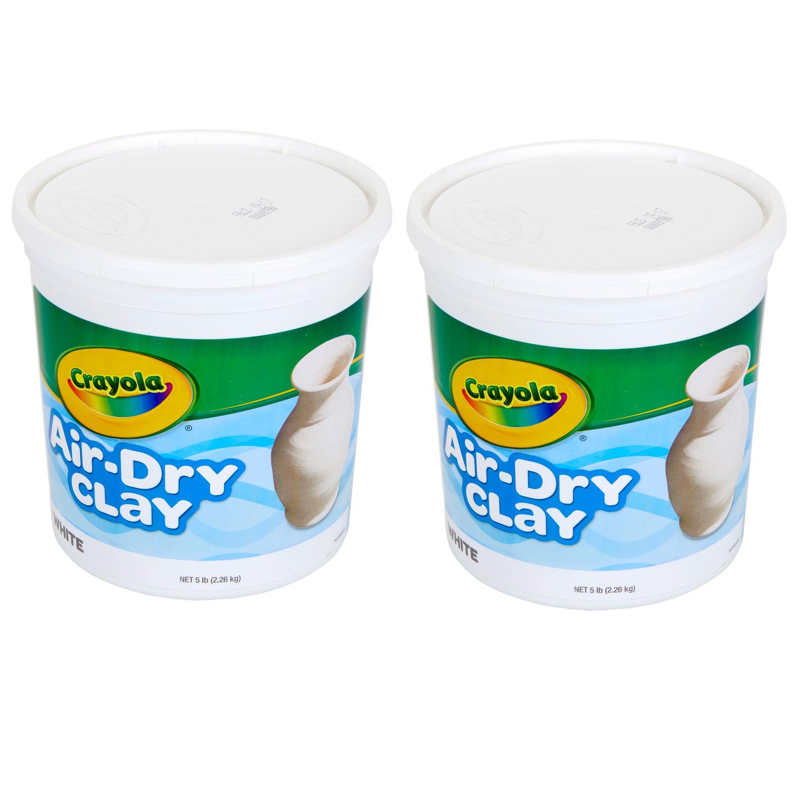 Air-Dry Clay, White, 5 lb Tub, Pack of 2 - Loomini