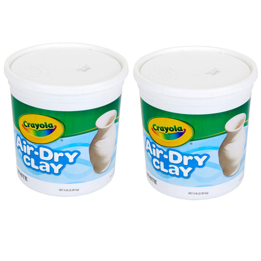 Air-Dry Clay, White, 5 lb Tub, Pack of 2 - Loomini