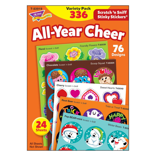 All Year Cheer Stinky Stickers® Variety Pack, 336 Count - Loomini