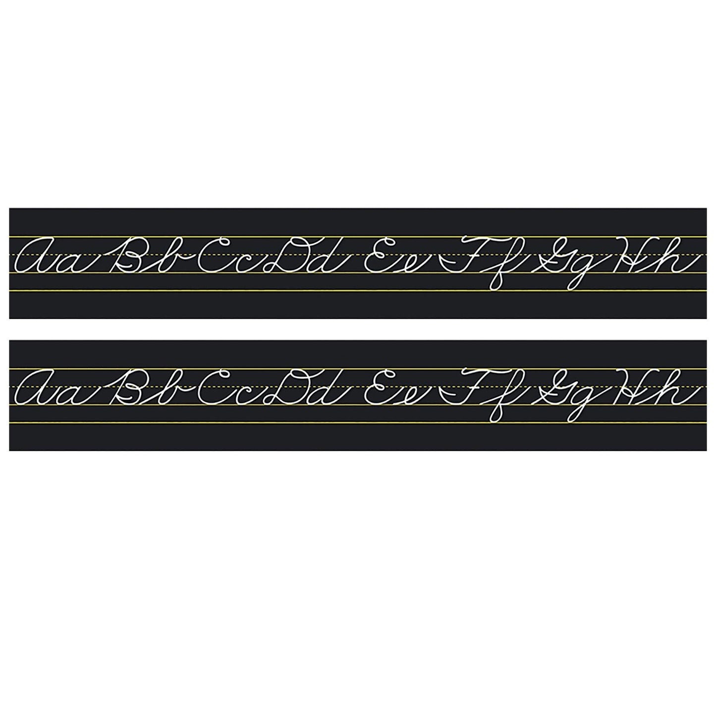 Alphabet Lines Black Traditional Cursive, Pack of 2 - Loomini