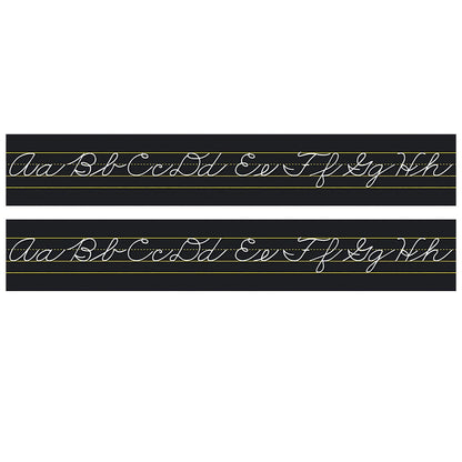 Alphabet Lines Black Traditional Cursive, Pack of 2 - Loomini