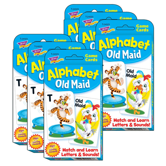 Alphabet Old Maid Challenge Cards®, 6 Sets - Loomini