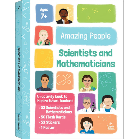 Amazing People: Scientists and Mathematicians Activity Book - Loomini
