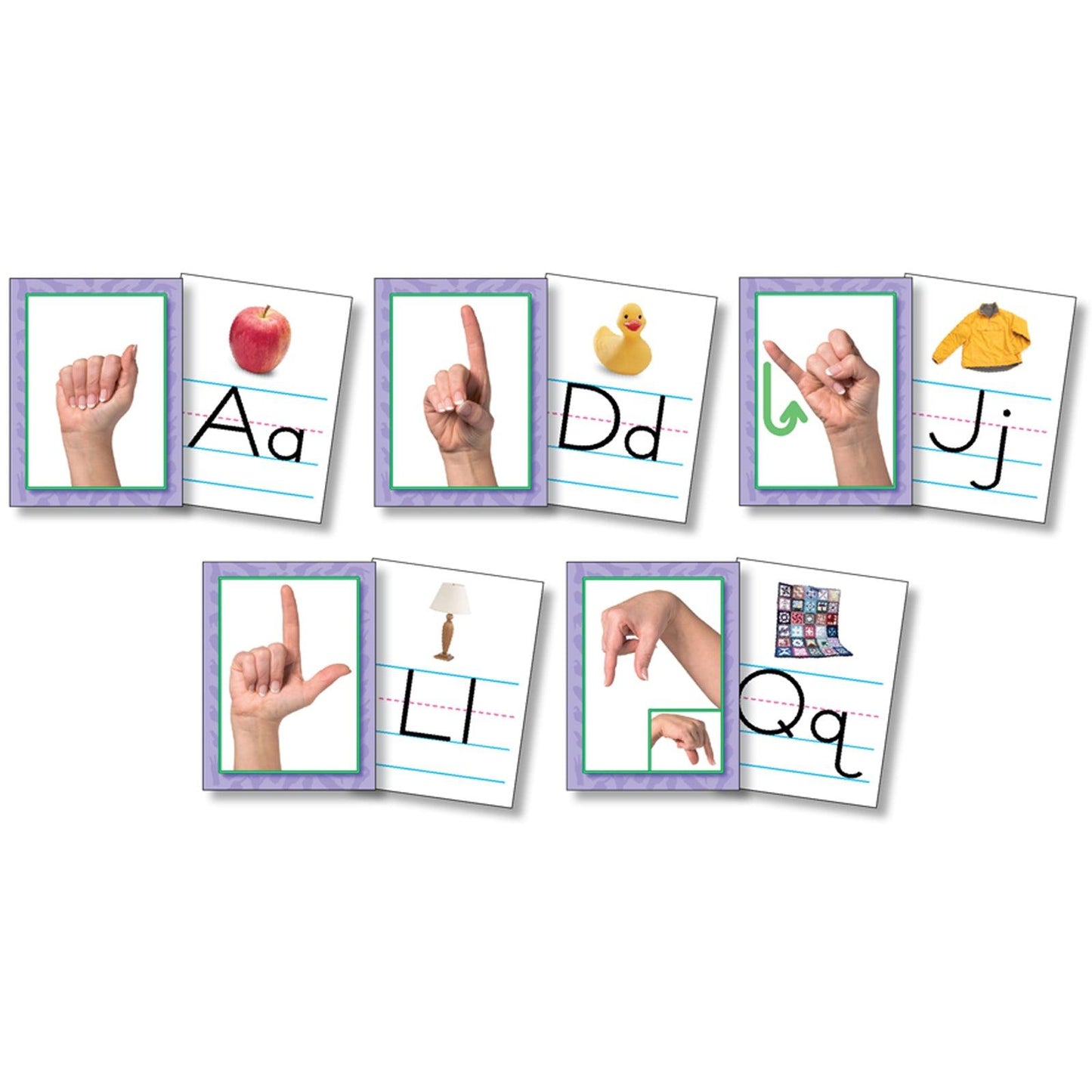 American Sign Language Card, Pack of 26 - Loomini