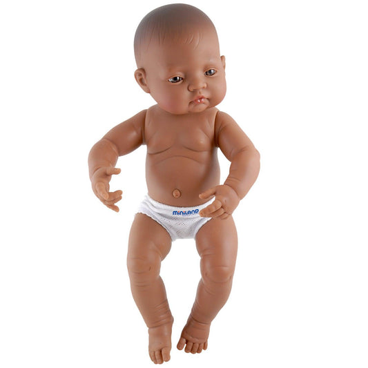 Anatomically Correct Newborn Doll, 15-3/4", Hispanic Girl - Loomini