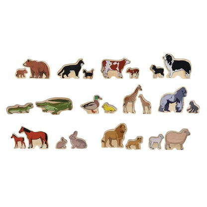 Animal Families Matching Game - Set of 24 - Ages 12m+ - Loomini