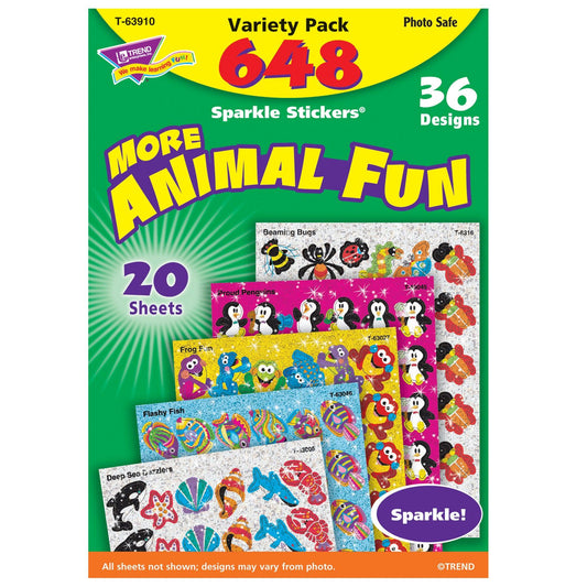 Animal Fun Sparkle Stickers® Variety Pack, 656 ct - Loomini