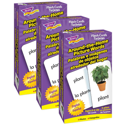 Around-the-Home/Palabras (EN/SP) Skill Drill Flash Cards, 3 Packs - Loomini