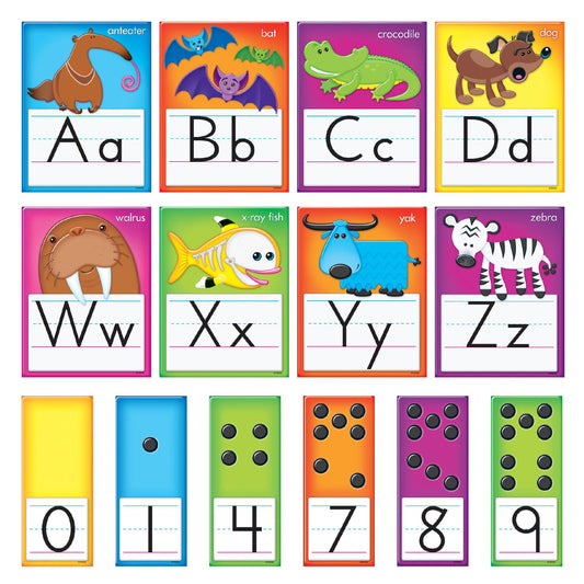 Awesome Animals Alphabet Cards Standard Manuscript B.B. Set - Loomini